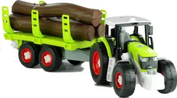 Lodër traktor me rimorkio Leantoys Unscrewing, 43cm, shumëngjyrëshe