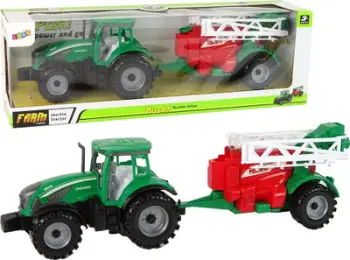 Lodër traktor me spërkatës Leantoys, mekanizëm me fërkim, i gjelbër