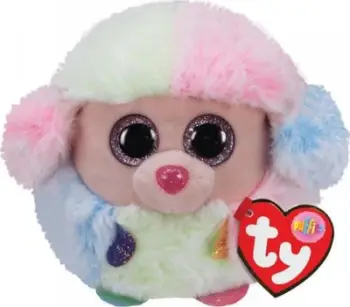 Lodra pelushi Ty Rainbow Poodle Puffies, pudëll, shumëngjyrëshe