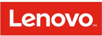 Logo Lenovo, version zyrtar, sfond i kuq