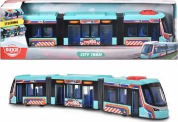 Lodër tramvaj Dickie City Siemens, 40 cm, plastik, shumëngjyrësh