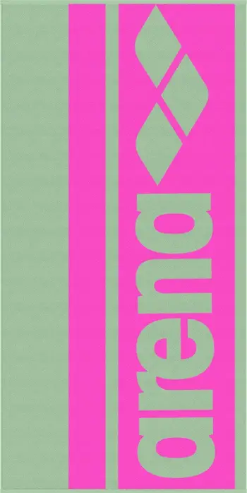 Peshqir plazhi Arena Logotype Jacquard, pambuk, rozë
