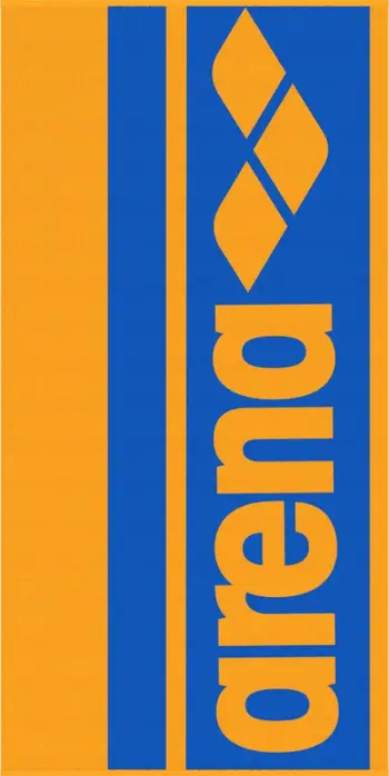 Peshqir plazhi Arena Logotype Jacquard, 90x180cm, pambuk organik, ngjyrë blu jeshile