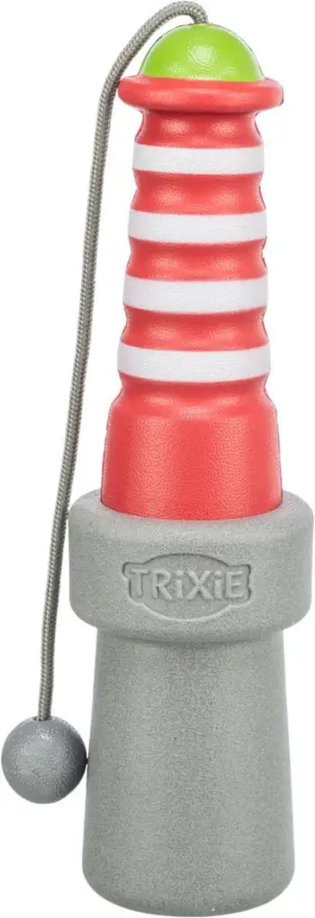 Lodra uji për qen Trixie Water Toy Lighthouse, 8x26cm, gomë TPR, e kuqe jeshile
