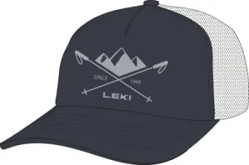 Kapelë verore Leki Outdoor Cap 352123001, me strehë, materiale të ajrosshme, e zezë