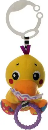 Lodër varëse për bebe Playgro Hanging Duck, me zile, për karrocë, shumëngjyrëshe