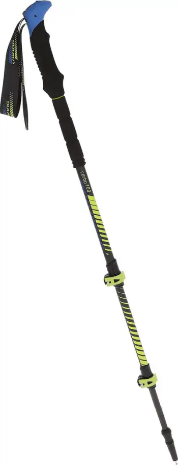 Shkopinj trekking Viking Carbo Lite, 135cm, peshë e lehtë, zi jeshile lime