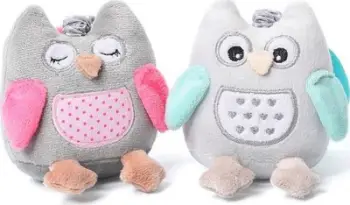 Lodër vibruese për foshnje BabyOno 442 Owl Sophia, me zile, shumëngjyrëshe