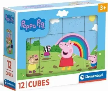 Lodra ndërtimi Peppa Pig Blocks, set 12 copë, shumëngjyrëshe