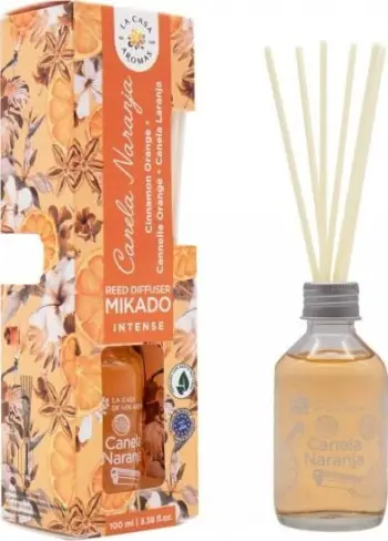Shkopinj aromatik La Casa de los Aromas Mikado Intense Cinnamon & Orange, 100ml