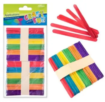 Shkopinj dekorativ prej drurit Craft with Fun, ngjyra të ndryshme