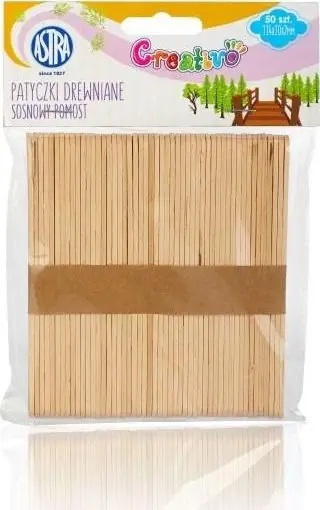 Shkopinj druri dekorativë Astra Wooden Sticks Pine Pier, set, dru pishe, natyralë
