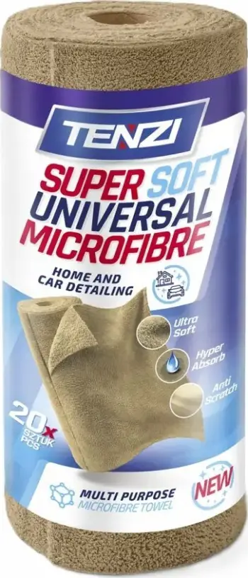 Peshqir rrotull microfiber TENZI SZMATKI, 12sht, gri