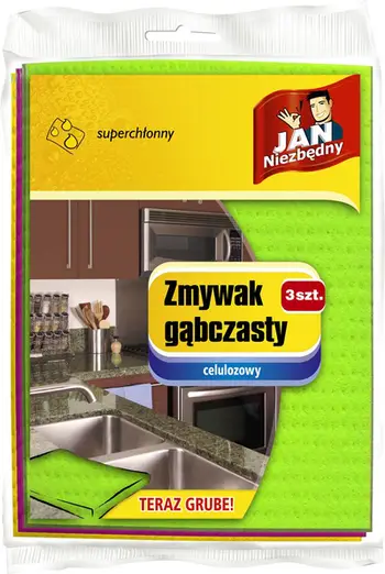 Peshqir sfungjeri Jan Niezbędny, celulozë, set 3 copë, shumëngjyrësh