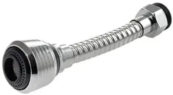 Aerator rrotullues për rubinet kuzhine, fleksibël, F22mm M24mm, i argjendtë