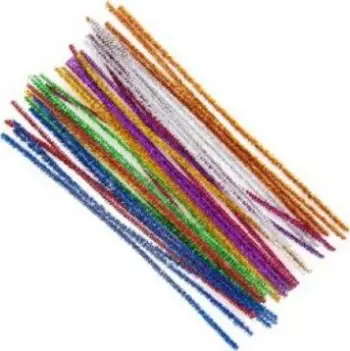 Shkopinj kreativë metalikë Chenille Creative, 30 cm, 40 copë, shumëngjyrëshe