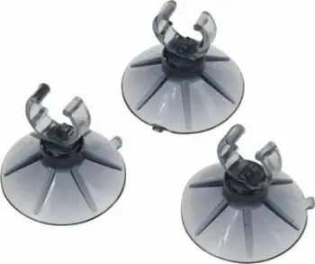 Aksesor akuariumi Aqua Della Suction Cup with Clip, për tuba 9mm, set 3 copë, transparent