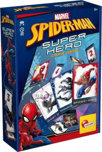 Loja me letra Lisciani Spiderman Cards Game, për 2 6 lojtarë, 6 vjeç, shumëngjyrëshe