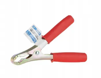 Kapëse krokodil Geko G009324, metal, doreza plastike, e kuqe
