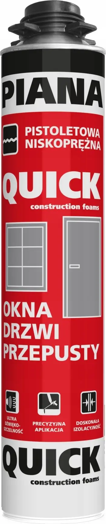 Shkumë montimi Majestik Quick, zgjerim i ulët, 750ml, e kuqe