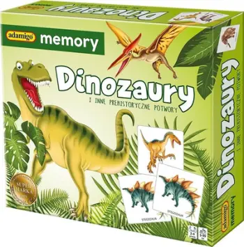Loja memory Adamigo Dinosaurs, për fëmijë 5+, me dinozaurë, shumëngjyrëshe