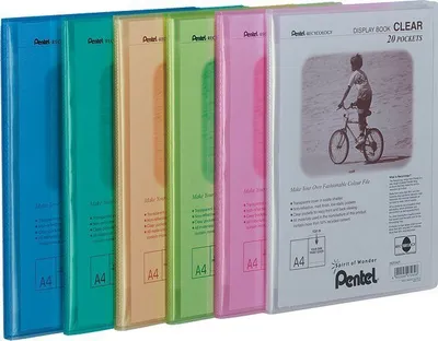Album dokumentesh Pentel Display Book A4, 20 xhepa, blu - 1