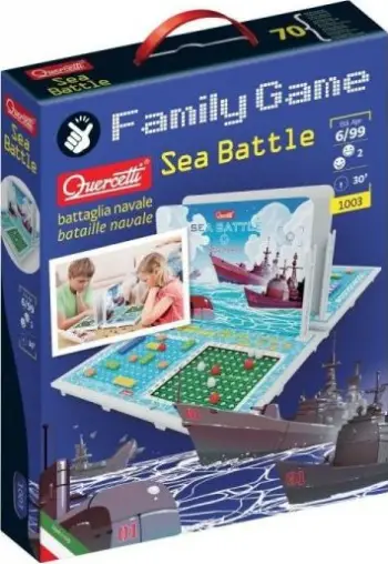 Lojë tavoline Quercetti Battleships, 2 lojtarë, strategjike, shumëngjyrëshe