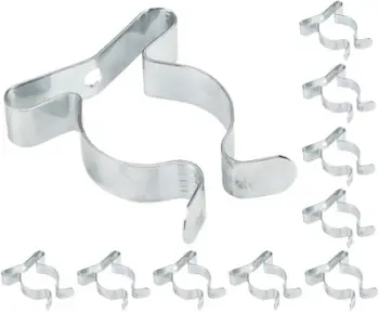 Kapëse muri për vegla çelik karbon, fi 25mm, set 10 copë, metalike argjendi