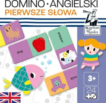 Lojë domino Edgard English First Words, për fëmijë, shumëngjyrëshe