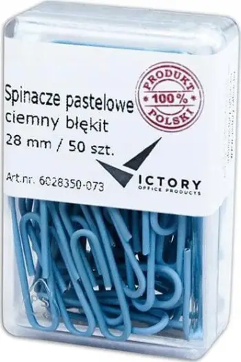 Kapëse letrash VICTORY 6028350-073, 28mm, set 50 copë, blu e errët