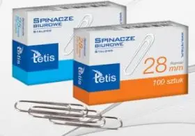 Kapëse letre Tetis Office Clips, 2.5 cm, set 100 copë, argjendi