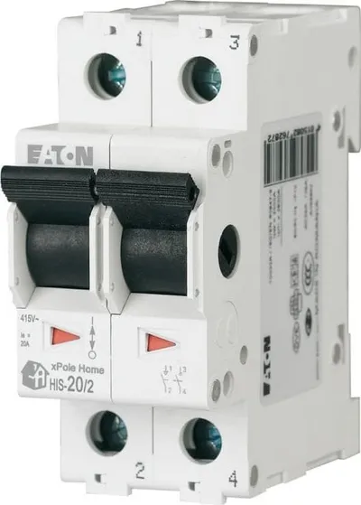 Shkyçës modular Eaton HIS-20/2 167343, 20A, 2 pole, gri - 1