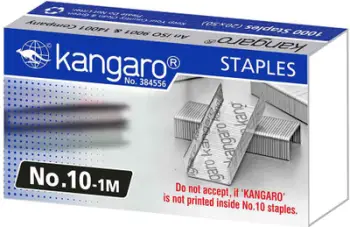 Kapëse letre Kangaro No.10, 1000 copë, metalike, argjend