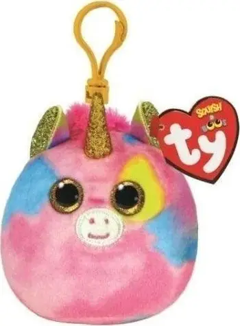 Kapëse lodër pelushi Ty Mini Beanie Squishes Fantasia Unicorn, 3-4", shumëngjyrëshe