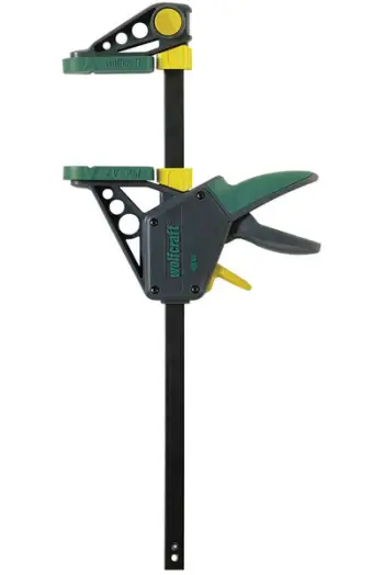 Kapëse njëdorëshe Wolfcraft EHZ PRO 100-150mm, forcë shtrëngimi 120kg, jeshile