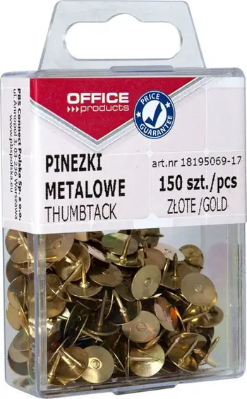 Kapëse metalike Office Products, 150 copë, ngjyrë ari