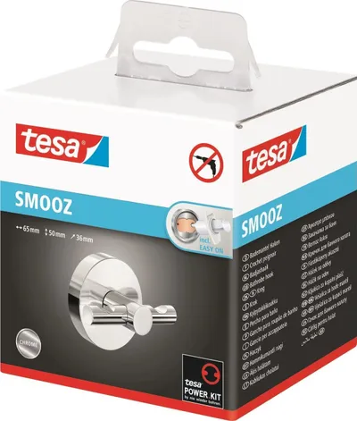 Kapëse peshqiri Tesa SMOOZ, 2 vende, vetëngjitëse, krom - 2