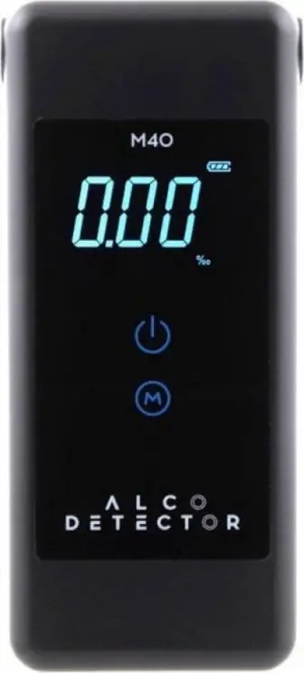 Alkooltestues Alcodetector M40, sensor elektro-kimik, memorie 10 matje, gri