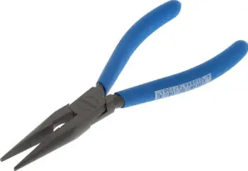 Pinca me maje të hollë Gedore Needle Nose 160mm, çelik i fortifikuar, doreza ergonomike, blu