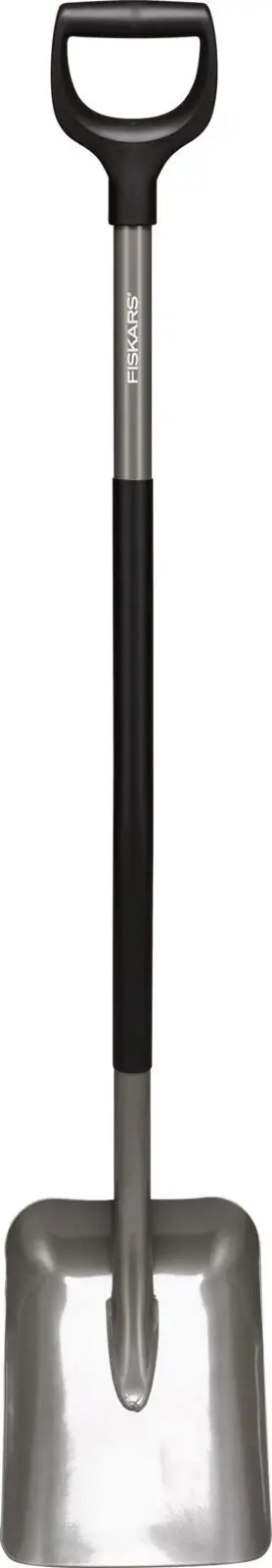 Lopatë FISKARS ERGONOMIC 1070058, çelik boroni, bosht ergonomik, portokalli