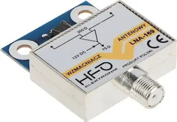 Amplifikator antene HFO LNA-169-5G, 32 dB, filtër 4G 5G, metalik