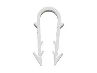 Kapëse për tuba ngrohjeje Hydroland Clip, 60x18.5x6 mm, 100 copë, e zezë