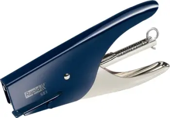 Kapëse Rapid Supreme S51, 15 fletë, metal ergonomik, blu e errët