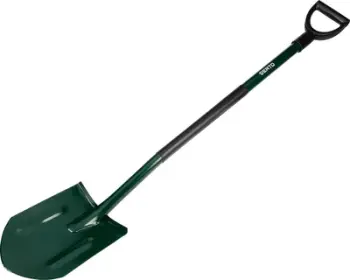 Lopatë Verto 15G010-1, bisht metalik me gomë, dorezë D, gri