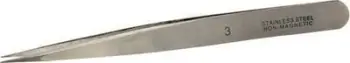 Pincetë çeliku inoks AV Vallejo Tools #3, majë e hollë, argjendtë