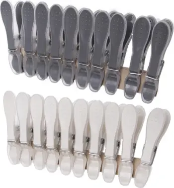 Kapëse rrobash set, 20 copë, mbyllje e fortë, shumëngjyrëshe