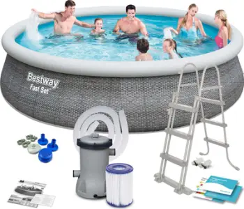 Pishinë Bestway Fast Set 57372, 457 x 107 cm, set 11 në 1, blu
