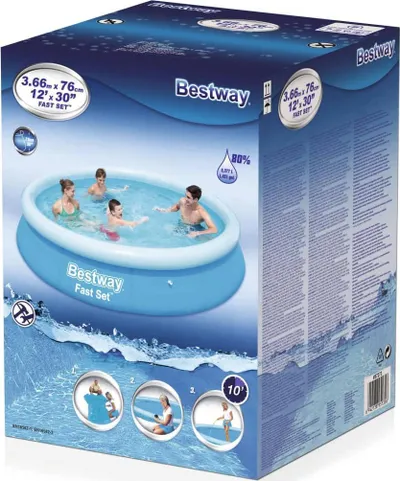 Pishinë Bestway Fast Set 57273, 366 cm, rrethore, blu - 3