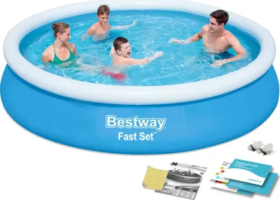 Pishinë Bestway Fast Set 57273, 366 cm, rrethore, blu - 5