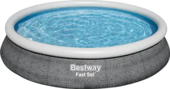 Pishinë Bestway Fast Set 57313, 4.57m x 84cm, me pompë filtri, gri